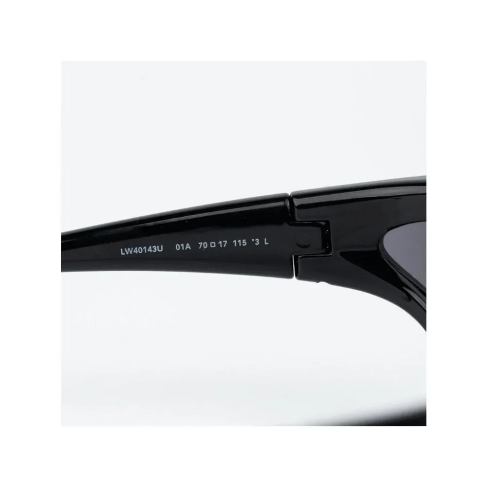 Loewe x PAULA'S IBIZA Men Sunglasses Black Smoke Wraparound LW40143U 01A